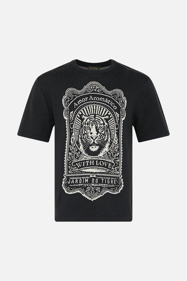 Camilla Relaxed Fit Jacquard Knit Crew Neck Tee