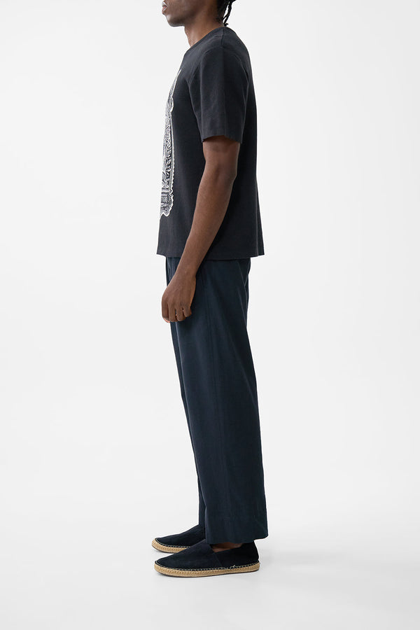 Camilla Relaxed Fit Jacquard Knit Crew Neck Tee