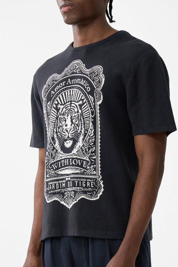 Camilla Relaxed Fit Jacquard Knit Crew Neck Tee