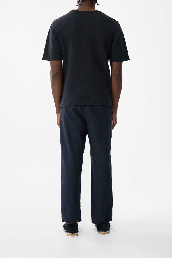 camilla relaxed fit jacquard knit crew neck tee