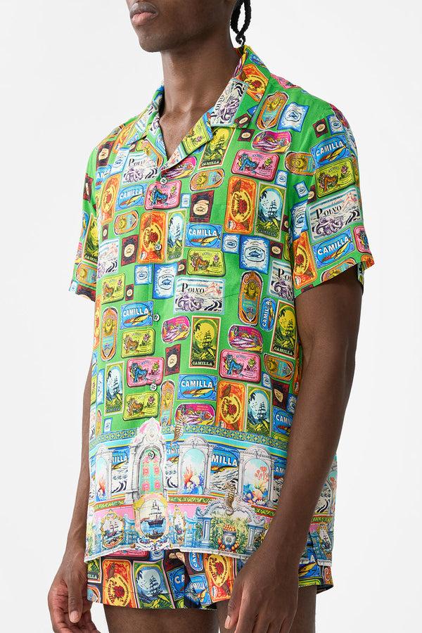 Camilla Short Sleeve Camp Collared Shirt