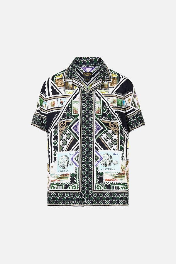 Camilla Short Sleeve Camp Collared Shirt