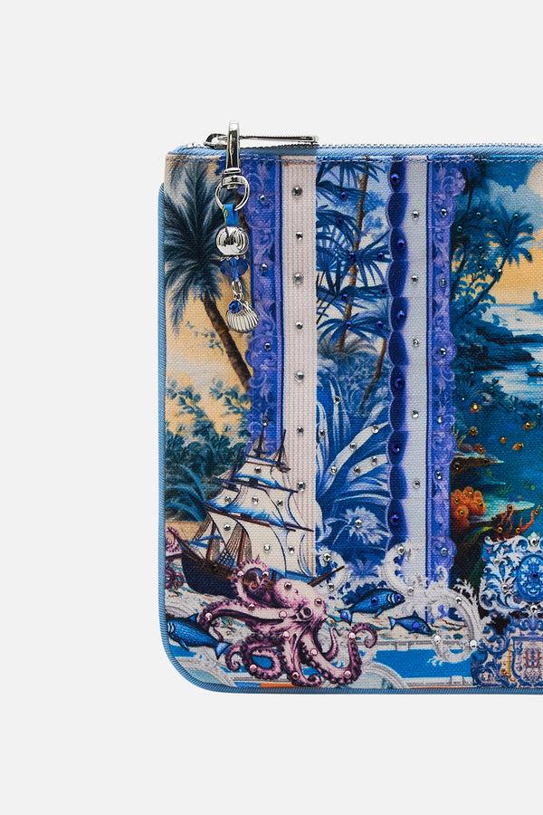 camilla small canvas clutch