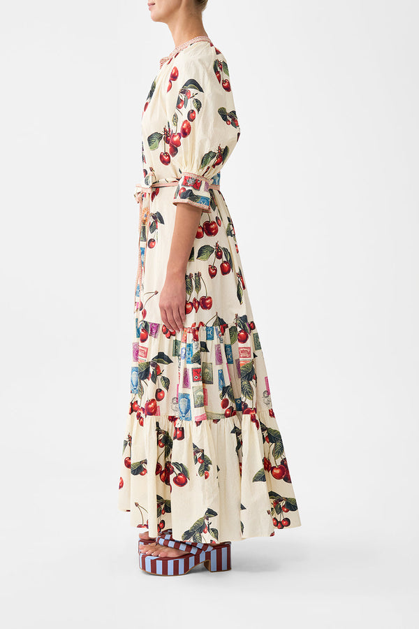 Camilla Tiered Shirt Dress With Short Sleeve