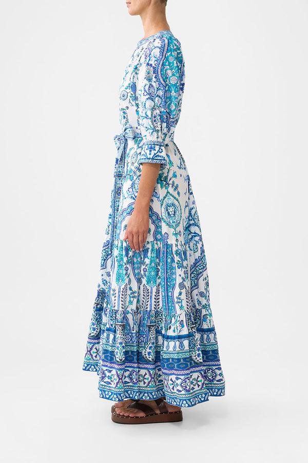 Camilla Tiered Shirt Dress With Short Sleeve