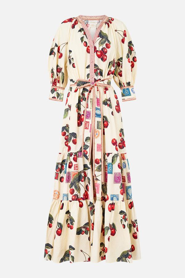 camilla tiered shirt dress with short sleeve