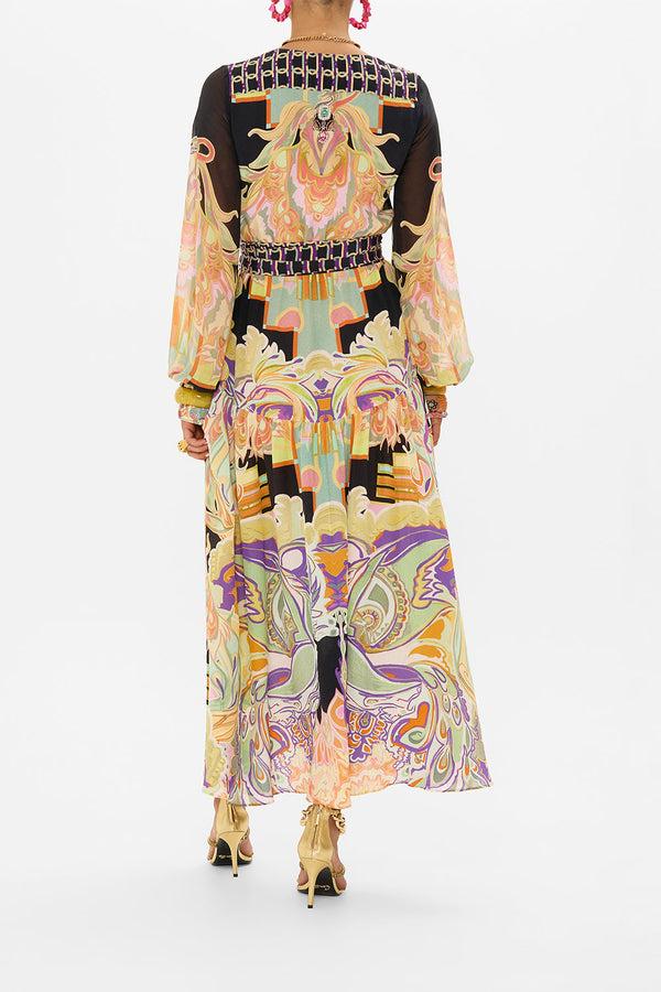 camilla v neck dress with belt