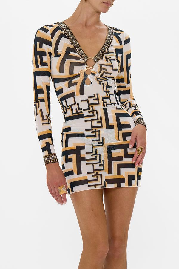 Camilla V-neck Ring Front Cover Up Dress