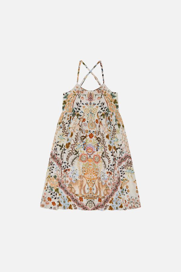 camilla kids strappy midi dress with crochet pockets 4-10