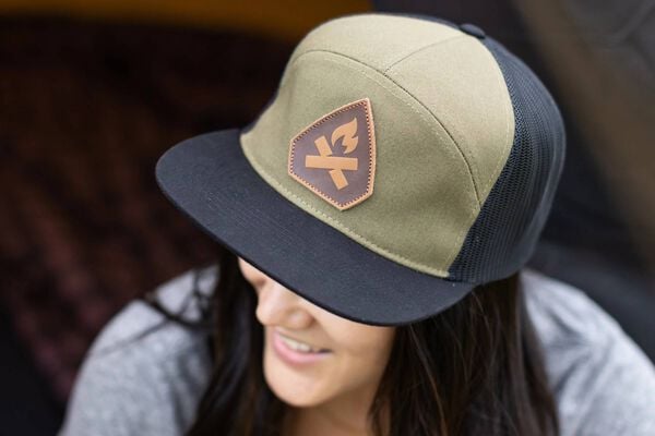 Camp Chef Leather Arrowhead Patch Hat