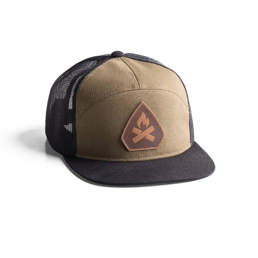 camp chef Leather Arrowhead Patch Hat