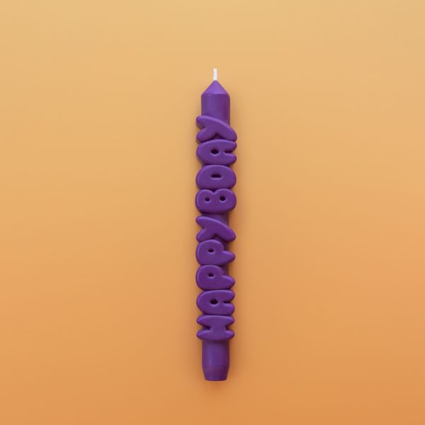 Candlehand 3D Taper Candles Happy Birthday Taper Candle
