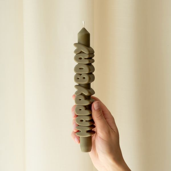 candlehand 3D Taper Candles Happy Birthday Taper Candle