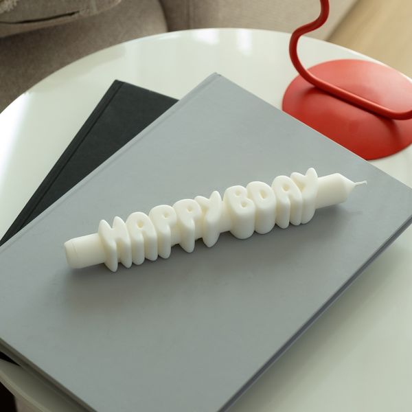Candlehand 3D Taper Candles Happy Birthday Taper Candle