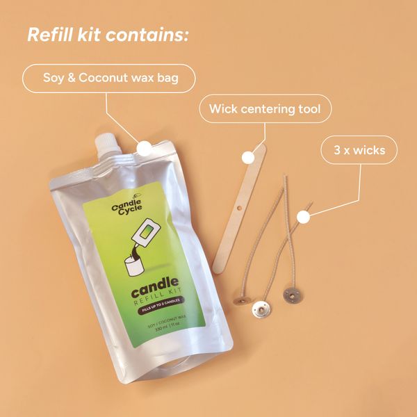 Candlehand Candle Making Kit CandleCycle Candle Refill Kit