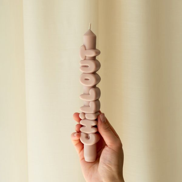 candlehand 3D Taper Candles Chill Out Taper Candle