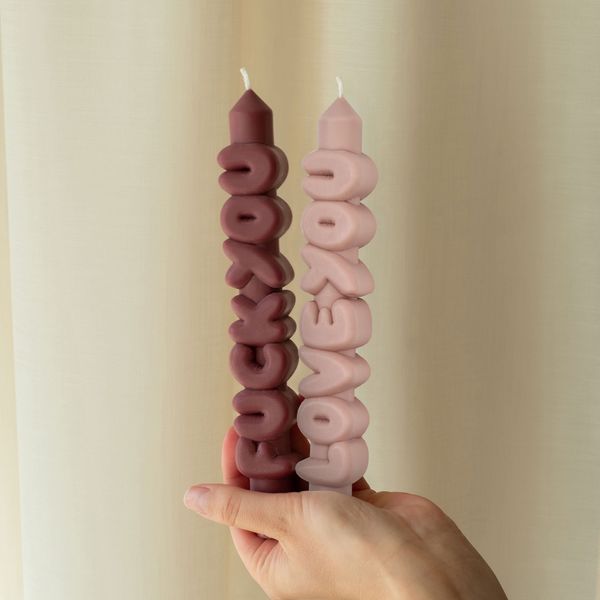 candlehand 3D Taper Candles CONFROTATIONAL SET 2