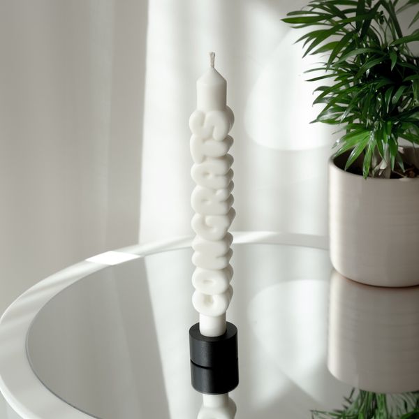Candlehand 3D Taper Candles Congrats Taper Candle
