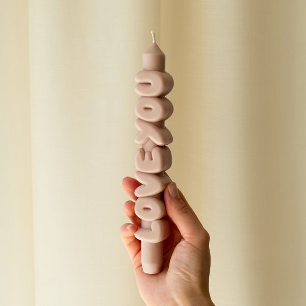 Candlehand 3D Taper Candles Love You Taper Candle