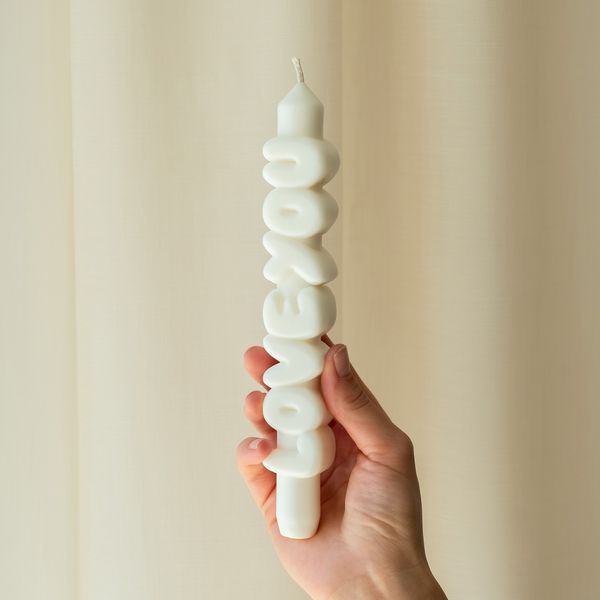 Candlehand 3D Taper Candles Love You Taper Candle