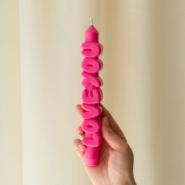 Candlehand 3D Taper Candles Love You Taper Candle