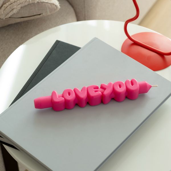 Candlehand 3D Taper Candles Love You Taper Candle