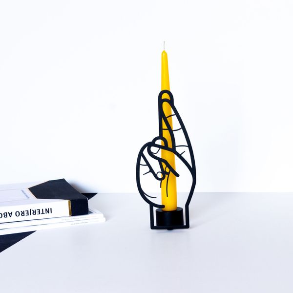 Candlehand Candle Holders Holder – Crossed Fingers