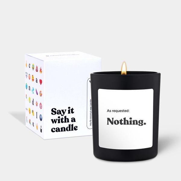 Candlehand Funny Quote Candle As Requested: Nothing