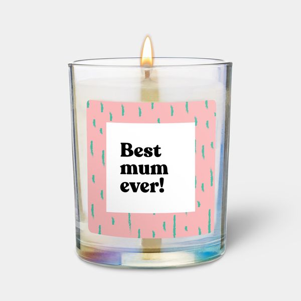 candlehand Funny quote candle Best mum ever