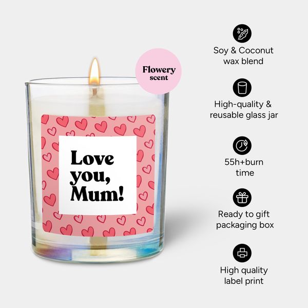 Candlehand Funny Quote Candle Love You Mum