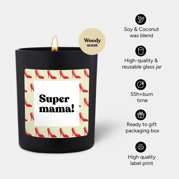 Candlehand Funny Quote Candle Super Mama