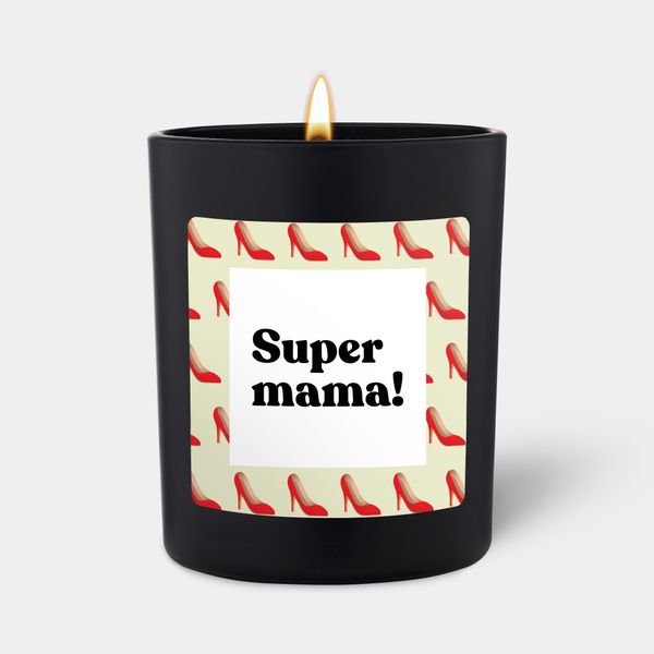 candlehand Funny quote candle Super Mama
