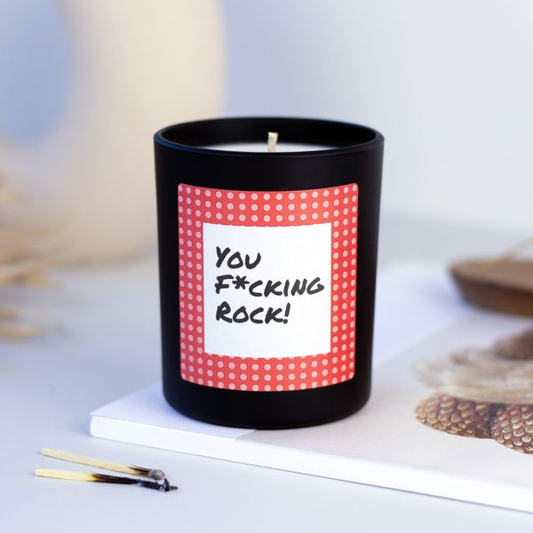 Candlehand Funny Quote Candle You F*cking Rock