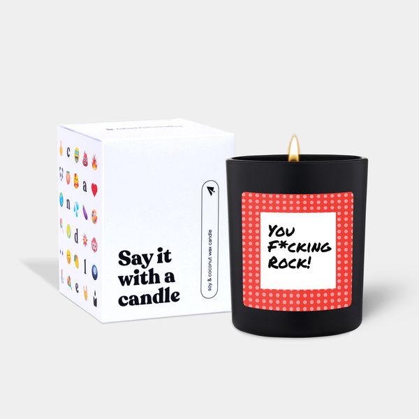 candlehand Funny quote candle You F*cking Rock