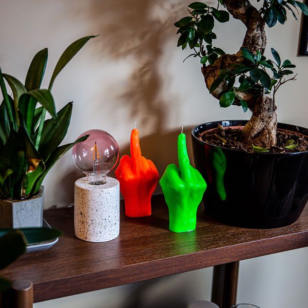 Candlehand Hand Gesture Candles Neon F*ck You