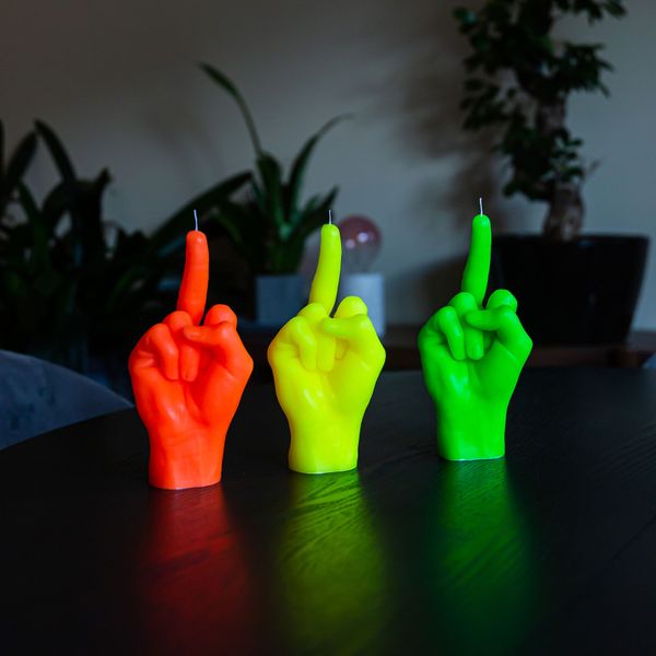 Candlehand Hand Gesture Candles Neon F*ck You