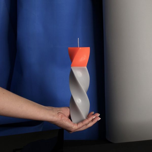 Candlehand OOGNIS - Spins Spiral Grey- Neon Orange