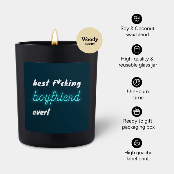 Candlehand Funny Quote Candle Best F*cking Boyfriend Ever