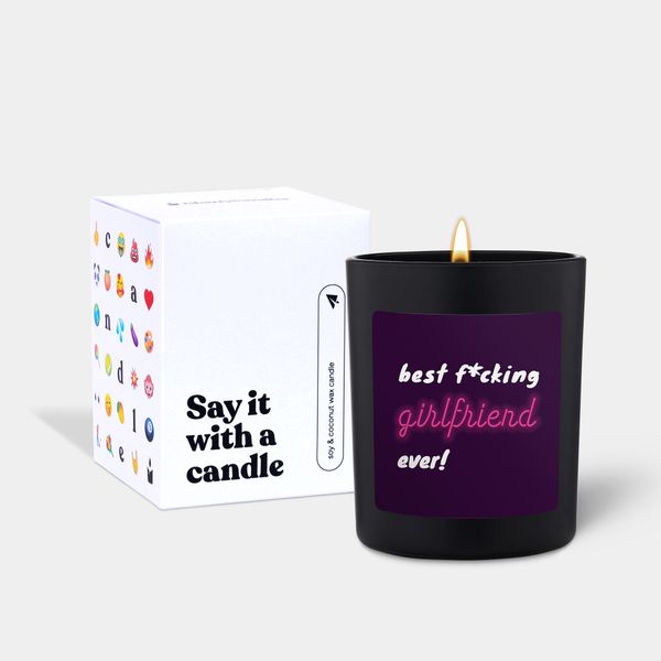Candlehand Funny Quote Candle Best F*cking Girlfriend Ever