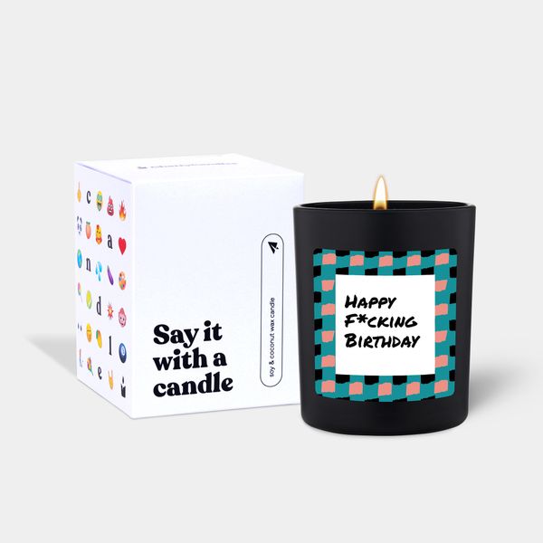 Candlehand Funny Quote Candle Happy F*cking Birhday