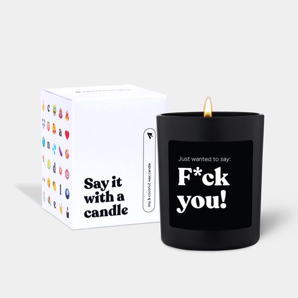 Candlehand Funny Quote Candle Just Wanted To Say F*ck You