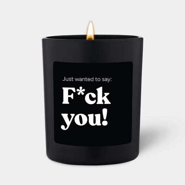 candlehand Funny quote candle Just wanted to say F*ck you