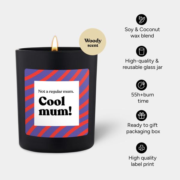 Candlehand Funny Quote Candle Not A Regular Mom. Cool Mum