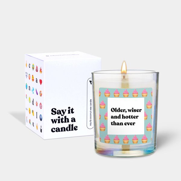 Candlehand Funny Quote Candle Older Wiser And Hotter Than Ever