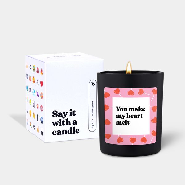Candlehand Funny Quote Candle You Make My Heart Melt