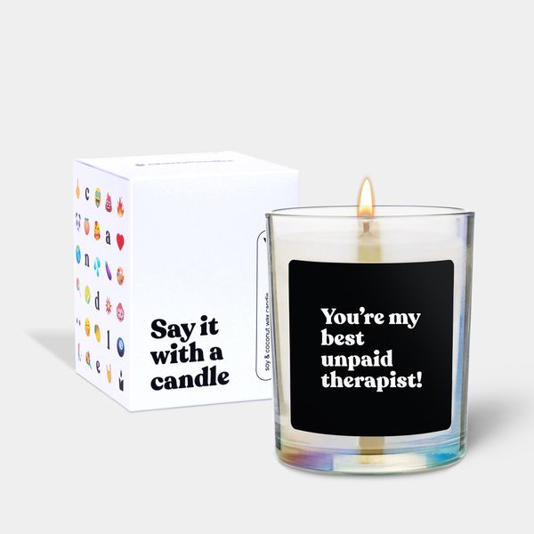 Candlehand Funny Quote Candle You’re My Best Unpaid Therapist