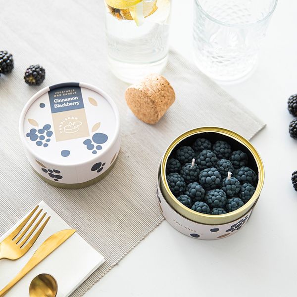 Candlehand Gourmet Food Candles - CandleCan Cinnamon Blackberry