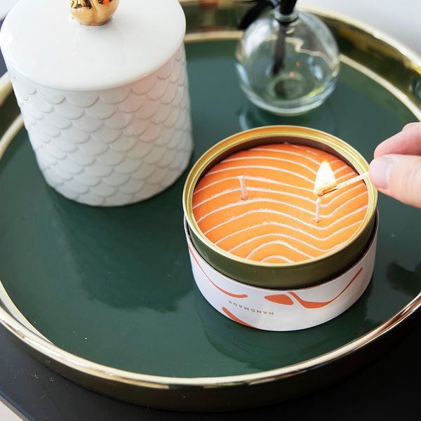Candlehand Gourmet Food Candles - CandleCan Orange Salmon