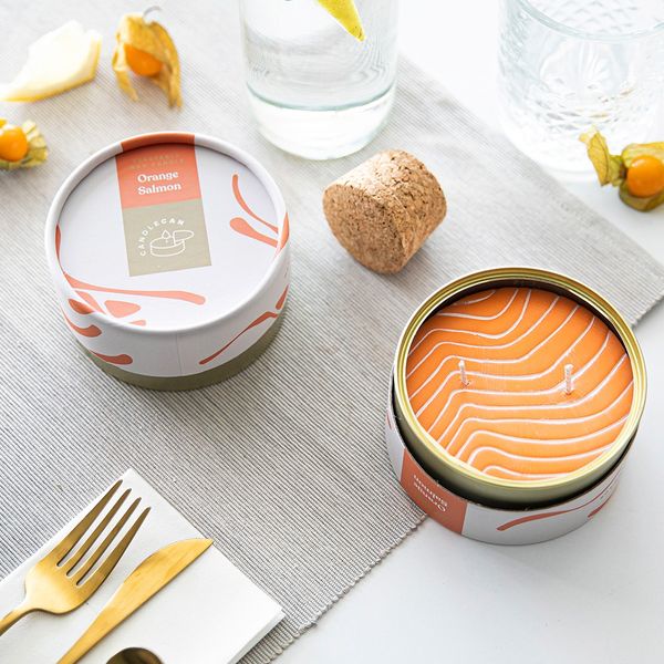 Candlehand Gourmet Food Candles - CandleCan Orange Salmon
