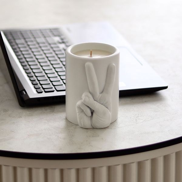 candlehand Scented CandleHand Jars Scented Peace Gesture Candle